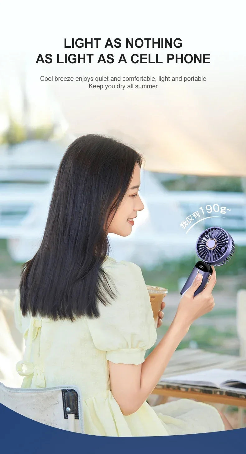 "AeroCool Neck & Desk™ - 5-Speed Foldable Mini Fan"