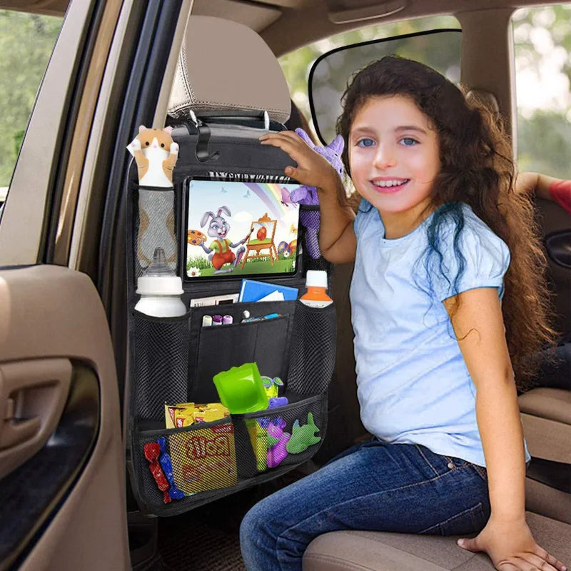AeroPack™ Backseat Organizer & Tablet Holder or Aerofinds Multi-Pocket Car Seat Protector