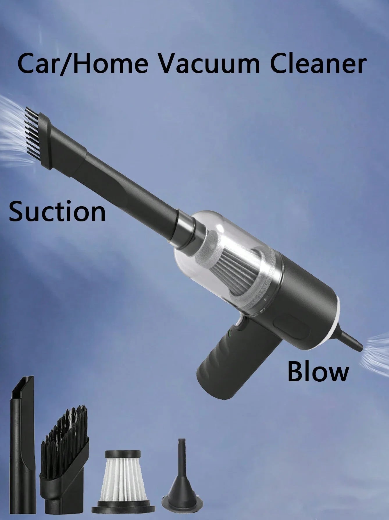 AeroVac™ 3-in-1 Cordless Handheld Vacuum or Aerofinds Compact Car & Desk Vacuum
