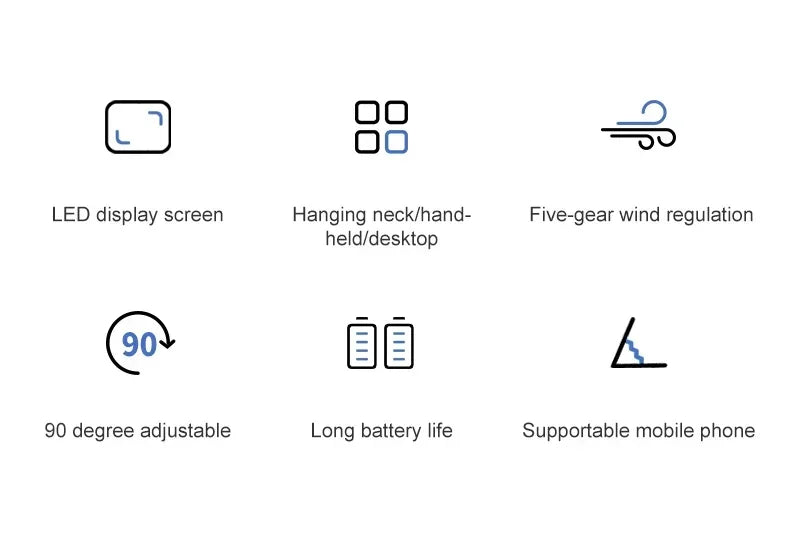 "AeroCool Neck & Desk™ - 5-Speed Foldable Mini Fan"
