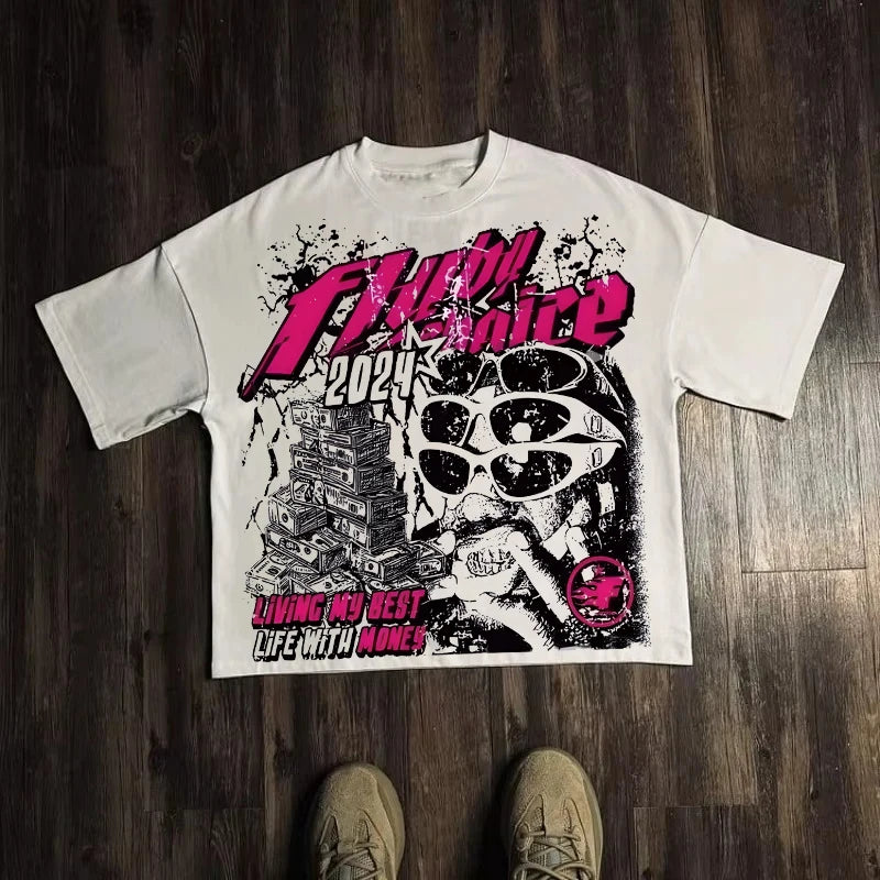 "Vintage Oversized Streetwear Graphic Tee"