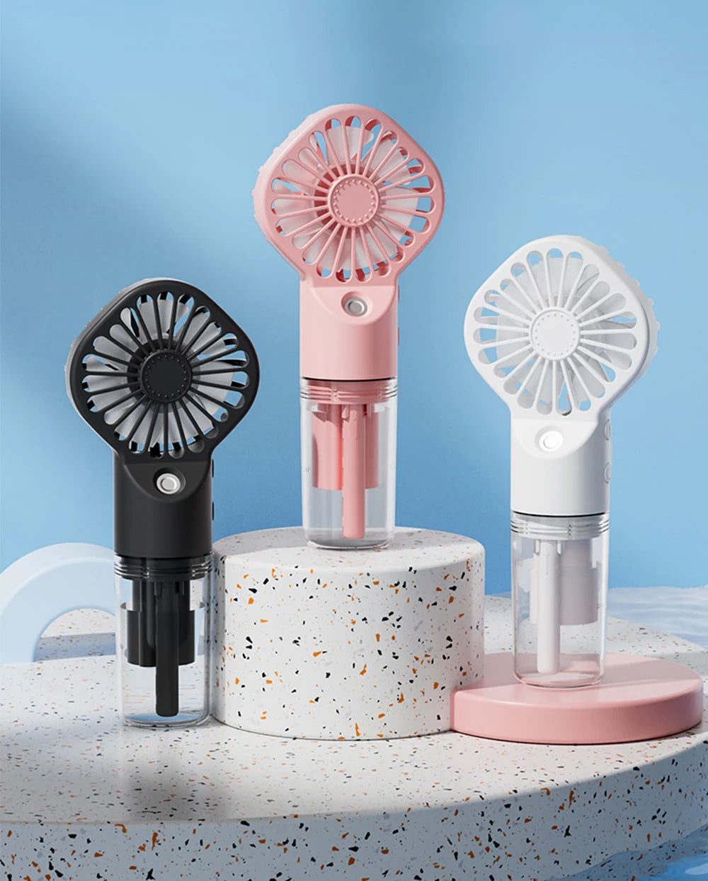 "AeroMist™ - Portable USB Water Humidifier Hand Fan"