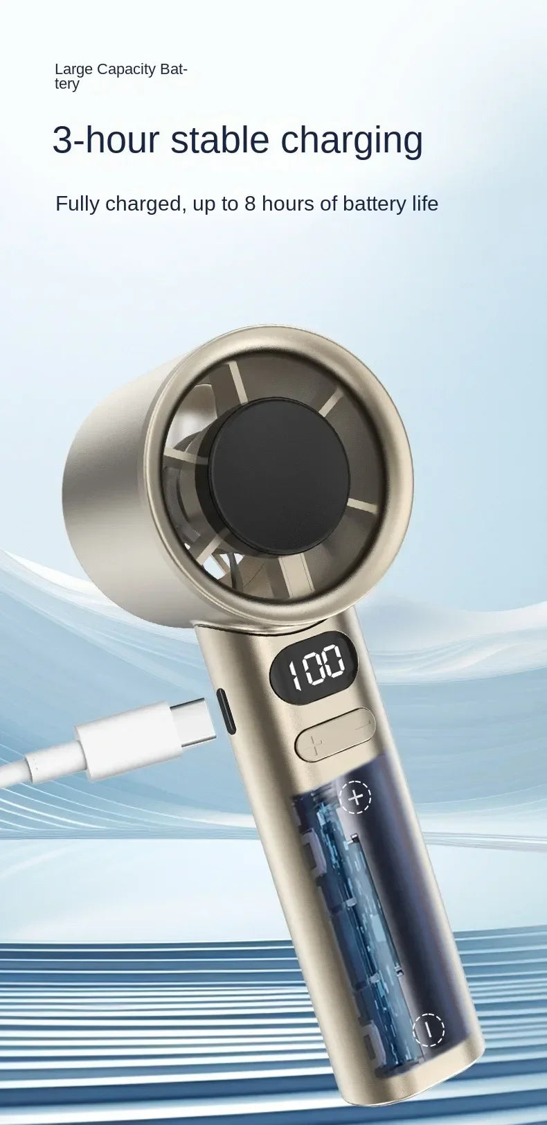 "AeroBlast™ - 120-Speed Bladeless Handheld Fan"