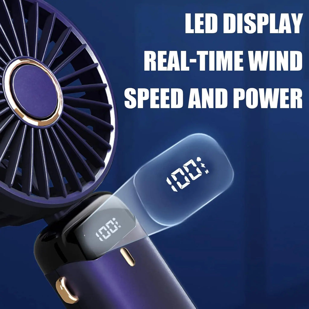 "AeroPro™ - 5-Speed Rechargeable Desk & Handheld Fan"