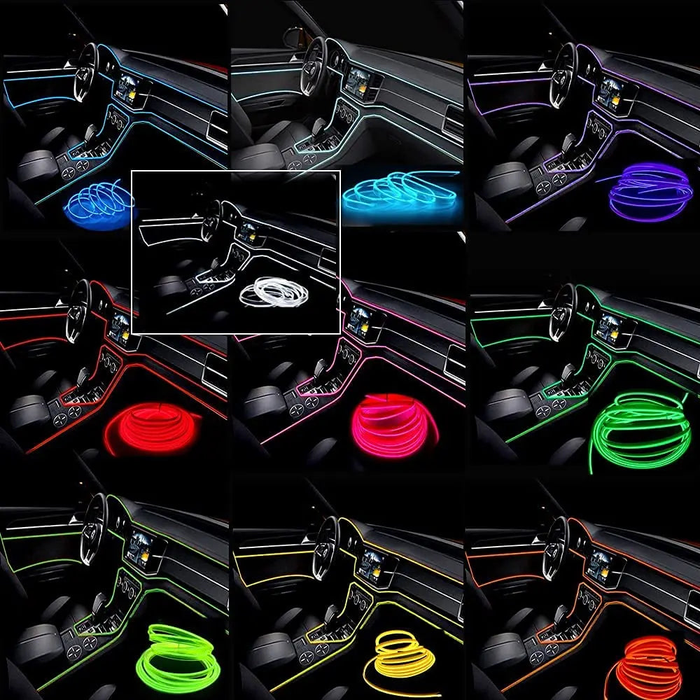 AeroGlow™ Car Interior LED Neon Strip or Aerofinds Ambient Atmosphere Lighting