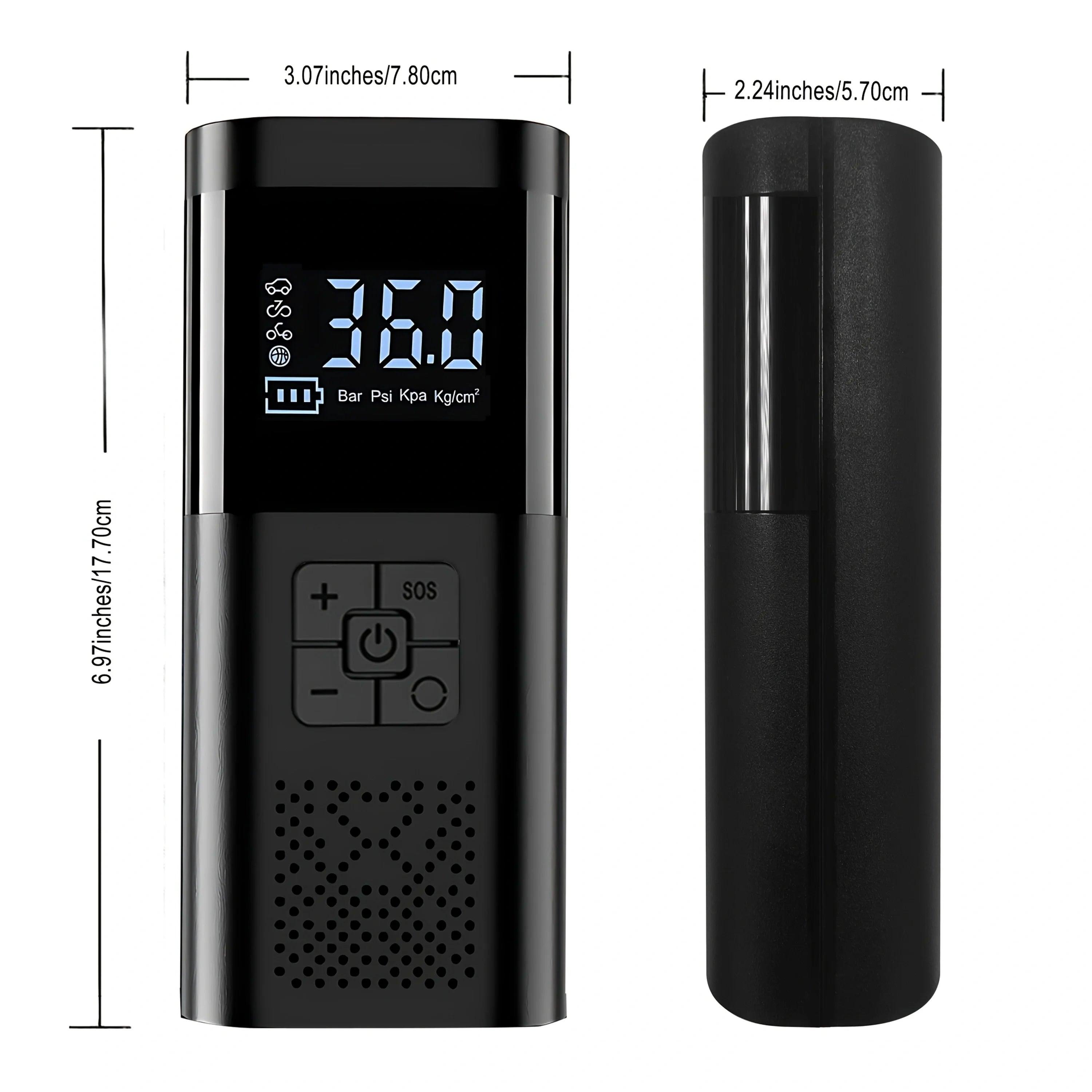 AeroInflate™ Cordless Portable Air Compressor or Aerofinds Digital 150PSI Tire Pump