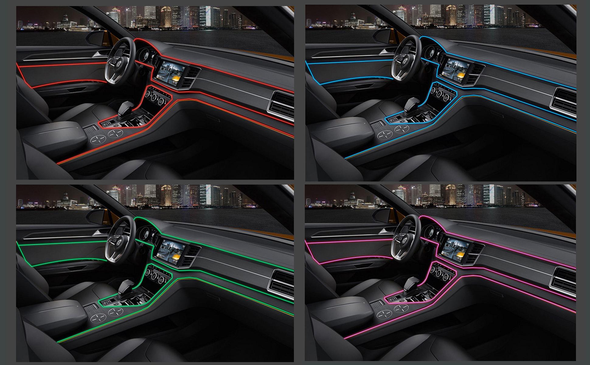 AeroGlow™ Car Interior LED Neon Strip or Aerofinds Ambient Atmosphere Lighting