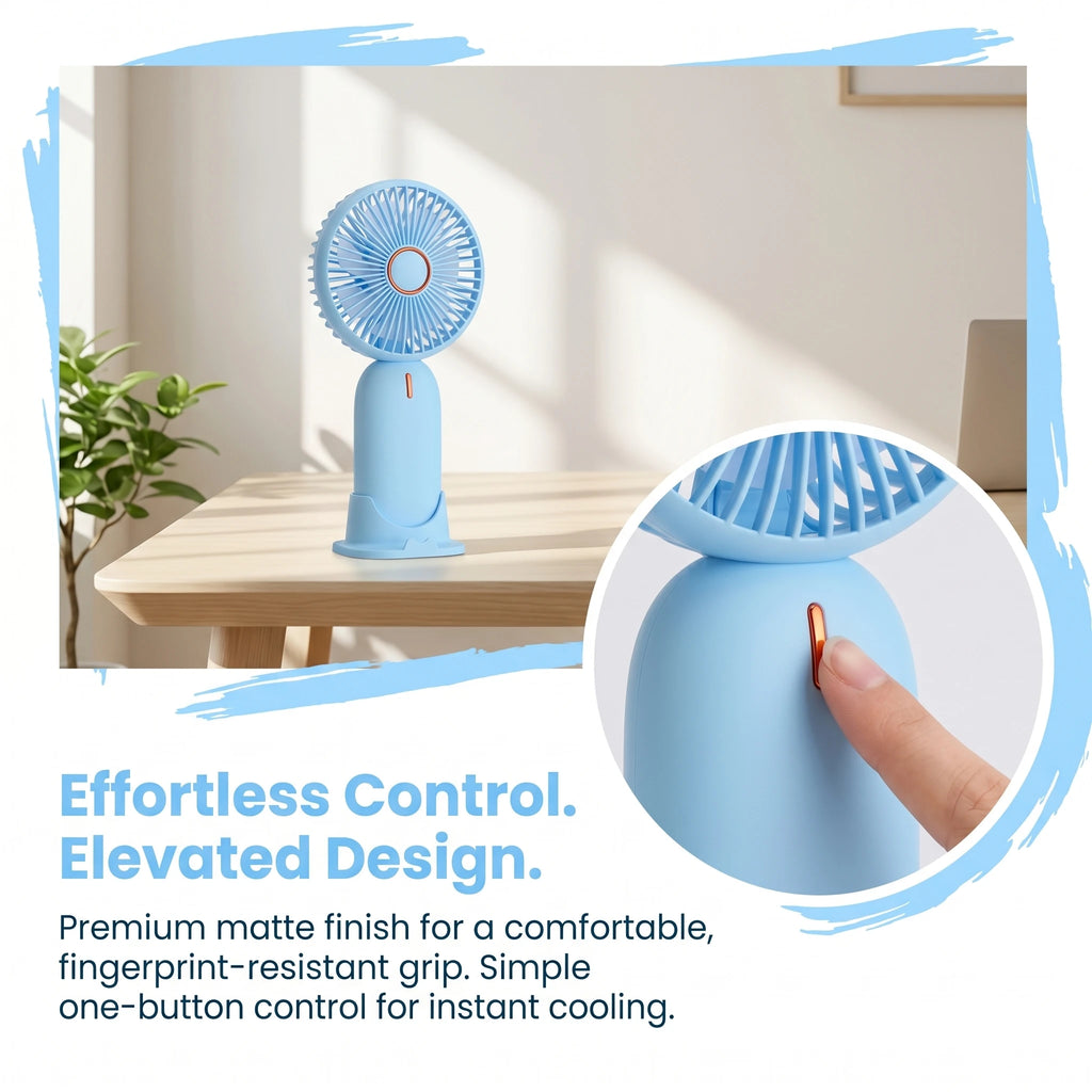 "AeroPocket™ - USB-C Rechargeable Mini Hand Fan"