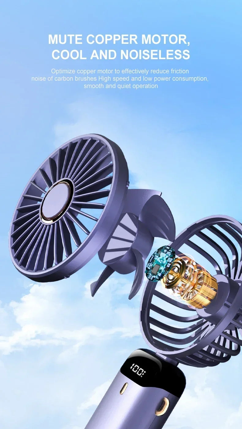 "AeroCool Neck & Desk™ - 5-Speed Foldable Mini Fan"