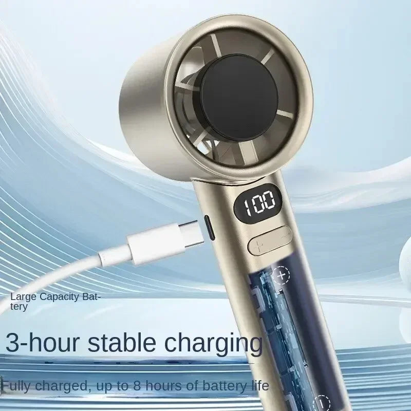 "AeroBlast™ - 120-Speed Bladeless Handheld Fan"