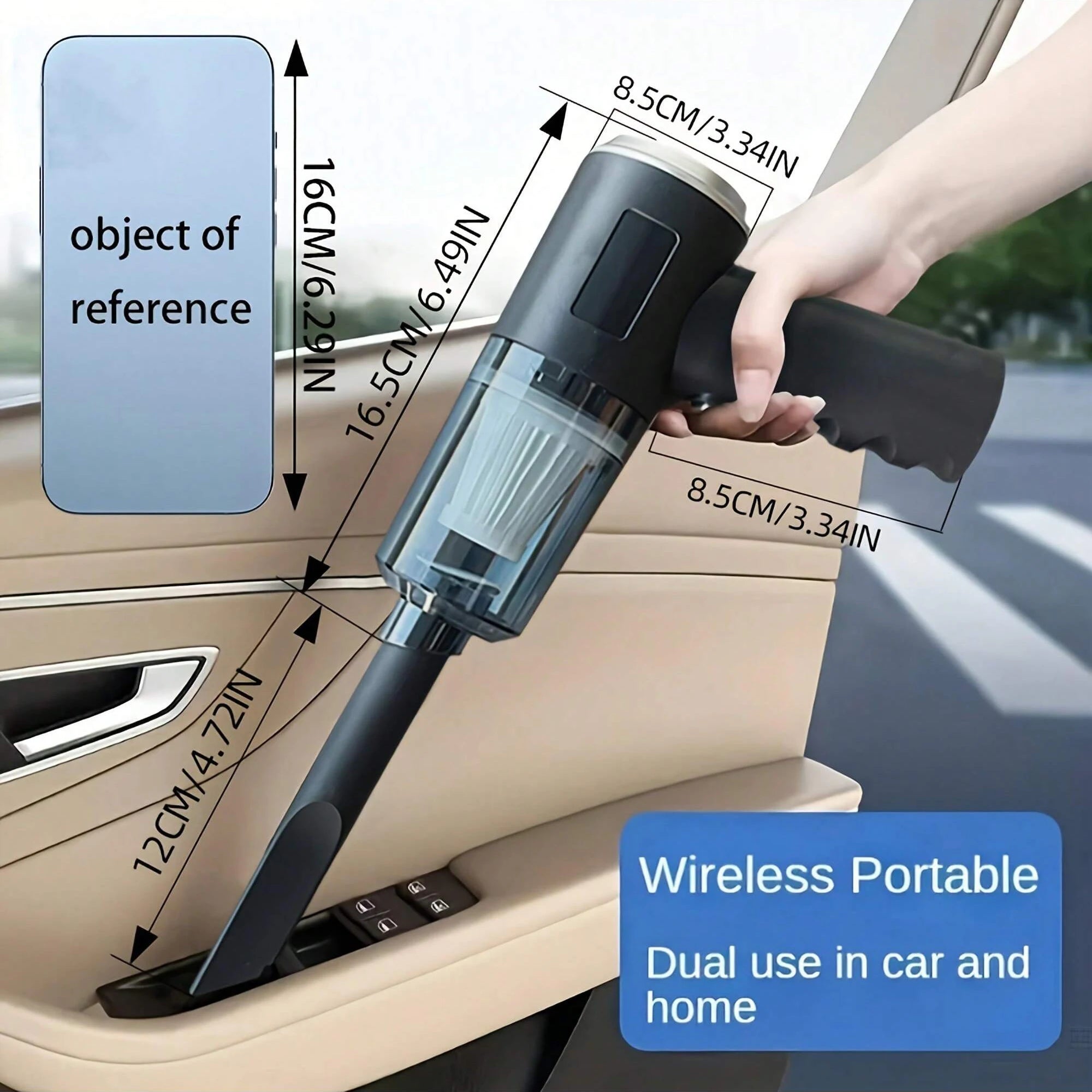 AeroVac™ 3-in-1 Cordless Handheld Vacuum or Aerofinds Compact Car & Desk Vacuum