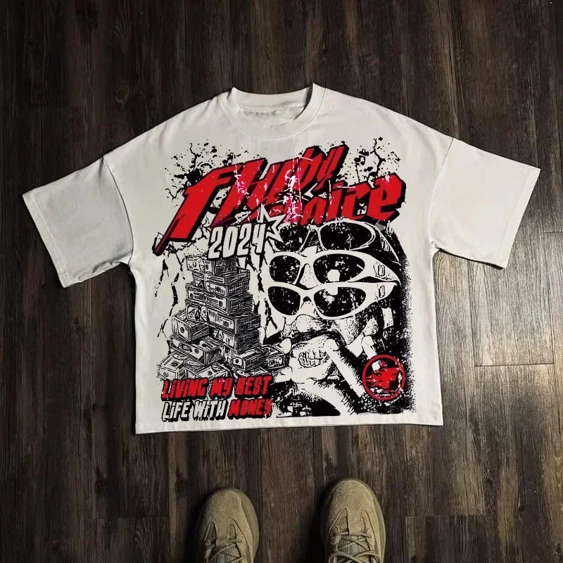 "Vintage Oversized Streetwear Graphic Tee"
