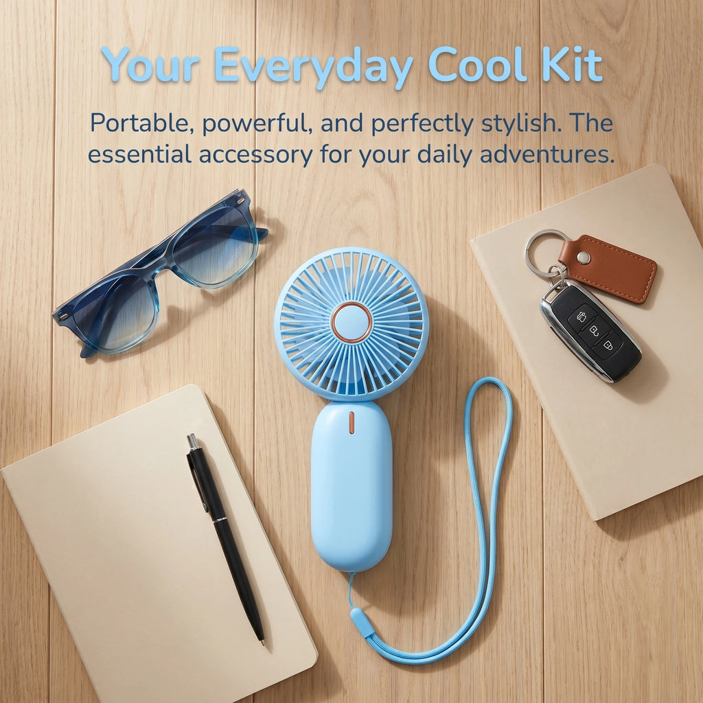 "AeroPocket™ - USB-C Rechargeable Mini Hand Fan"