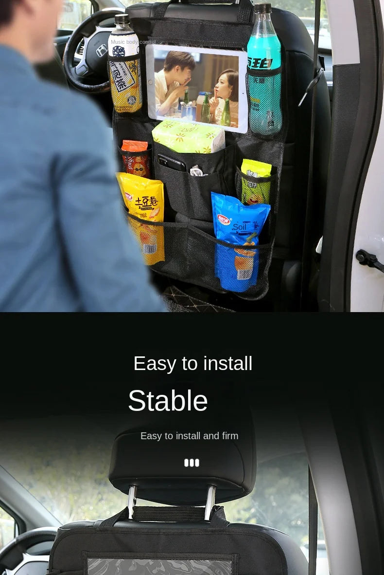 AeroPack™ Backseat Organizer & Tablet Holder or Aerofinds Multi-Pocket Car Seat Protector