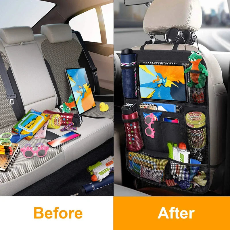 AeroPack™ Backseat Organizer & Tablet Holder or Aerofinds Multi-Pocket Car Seat Protector