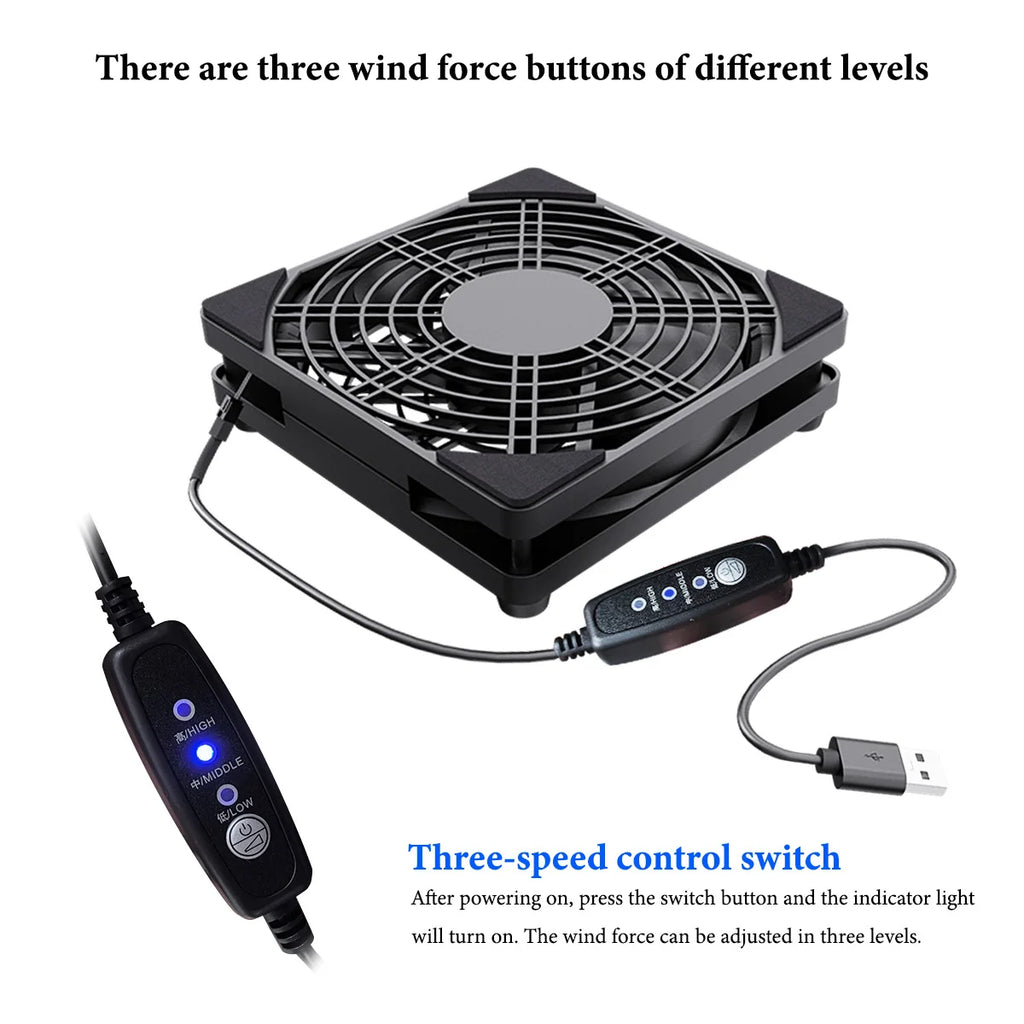 "AeroFlow™ - 3-Speed Silent USB Desktop Fan"