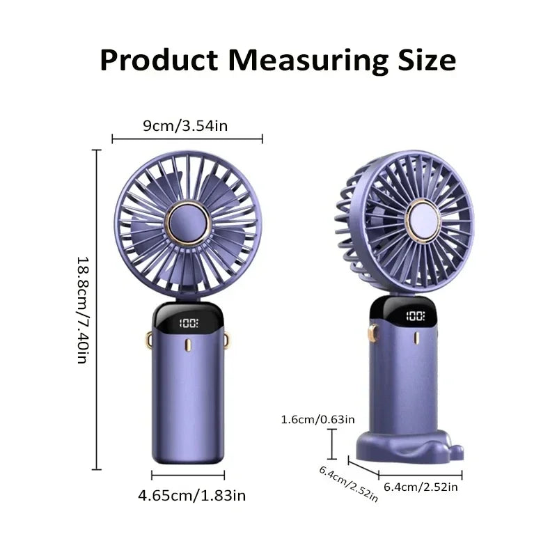 "AeroCool Neck & Desk™ - 5-Speed Foldable Mini Fan"
