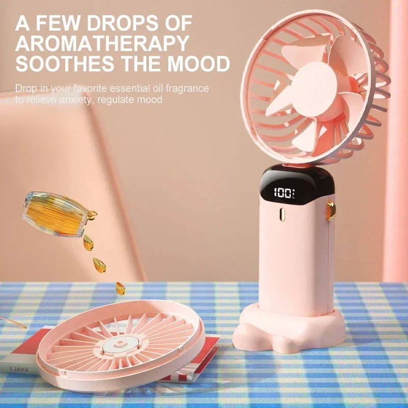 "AeroCool Neck & Desk™ - 5-Speed Foldable Mini Fan"