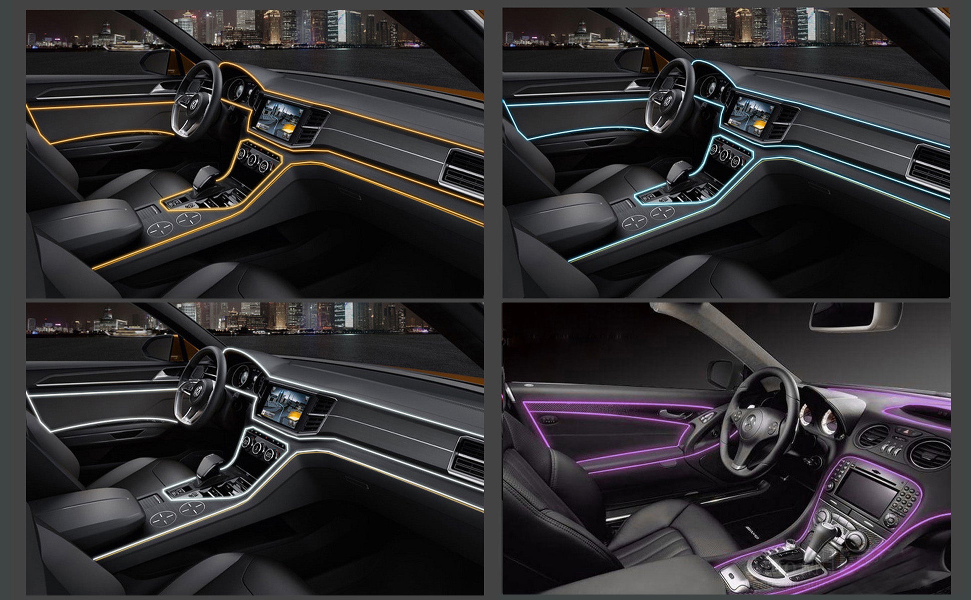 AeroGlow™ Car Interior LED Neon Strip or Aerofinds Ambient Atmosphere Lighting