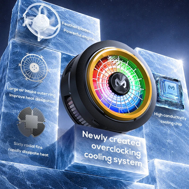 "AeroFreeze™ - Magnetic RGB Semiconductor Phone Cooler"
 