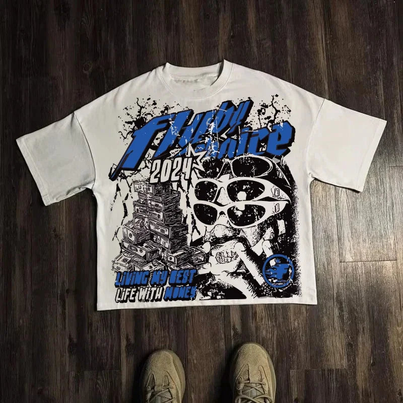 "Vintage Oversized Streetwear Graphic Tee"