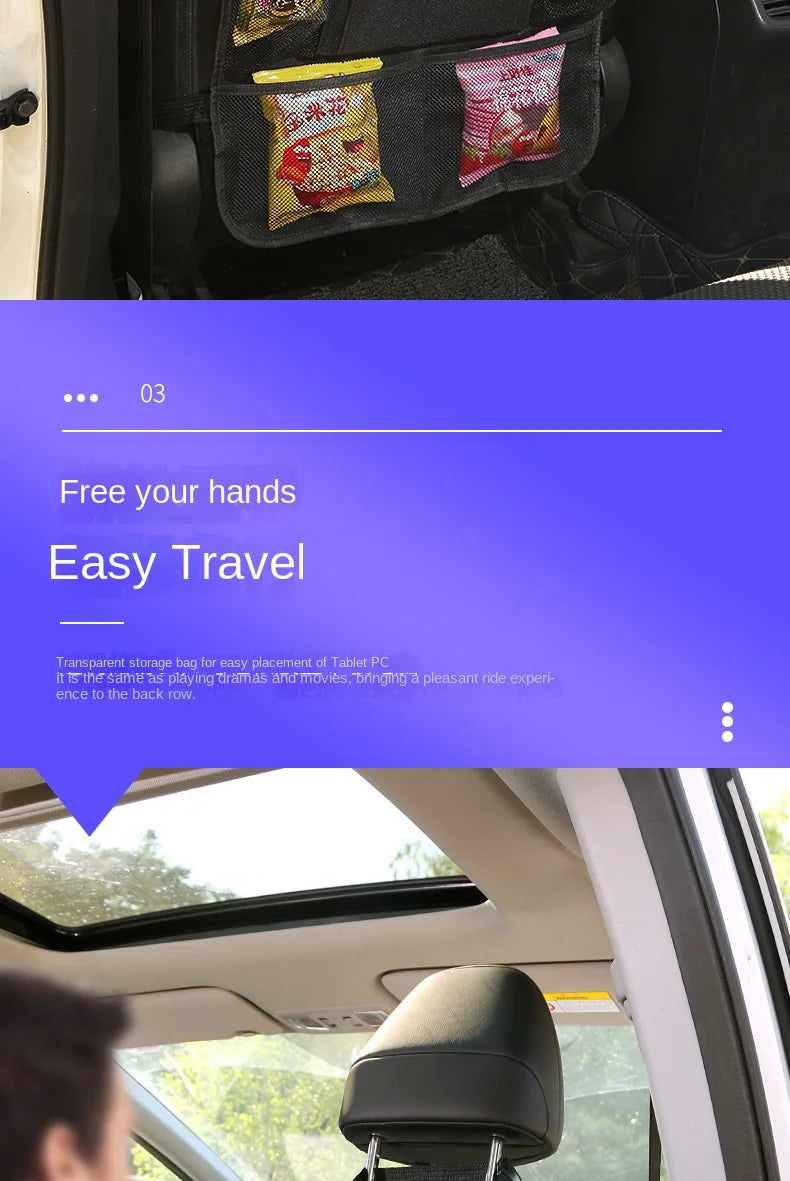 AeroPack™ Backseat Organizer & Tablet Holder or Aerofinds Multi-Pocket Car Seat Protector
