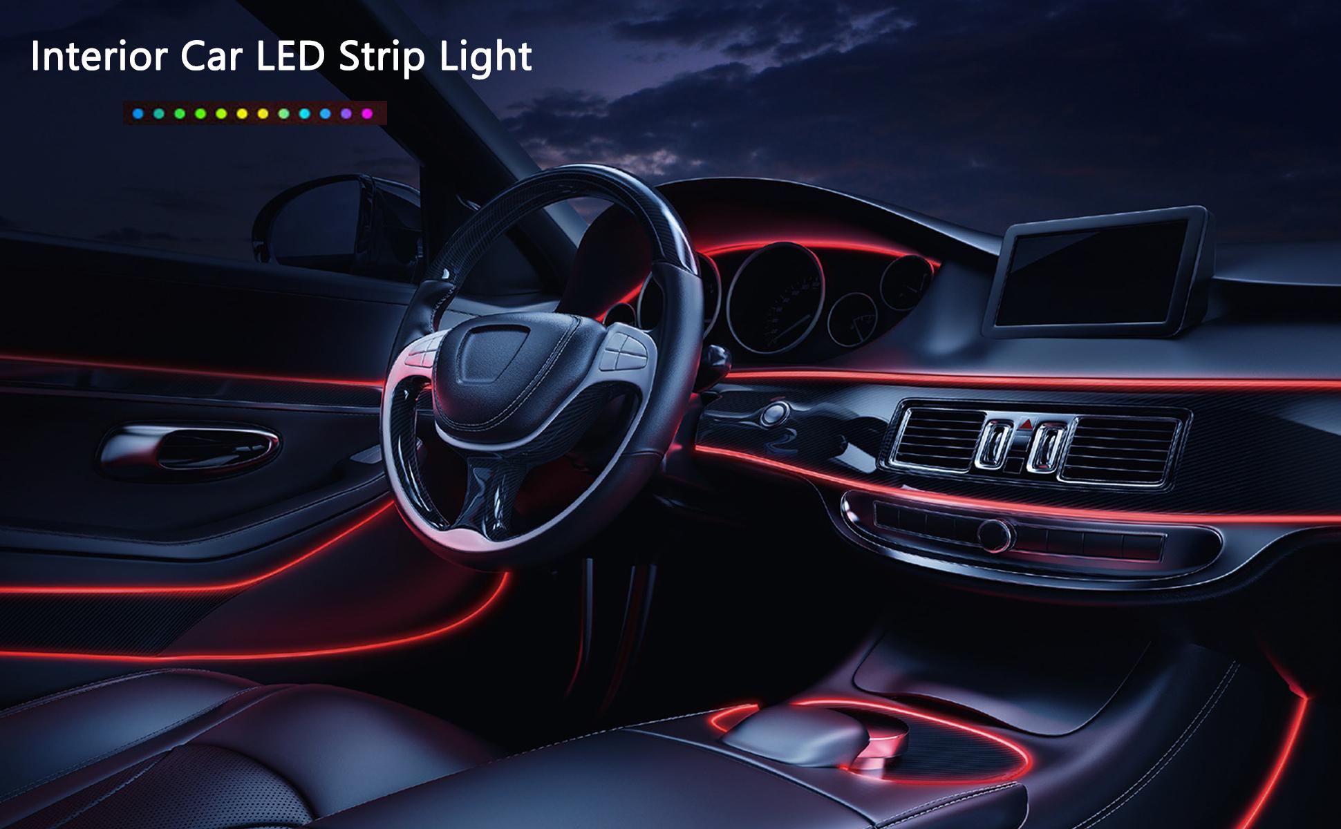 AeroGlow™ Car Interior LED Neon Strip or Aerofinds Ambient Atmosphere Lighting