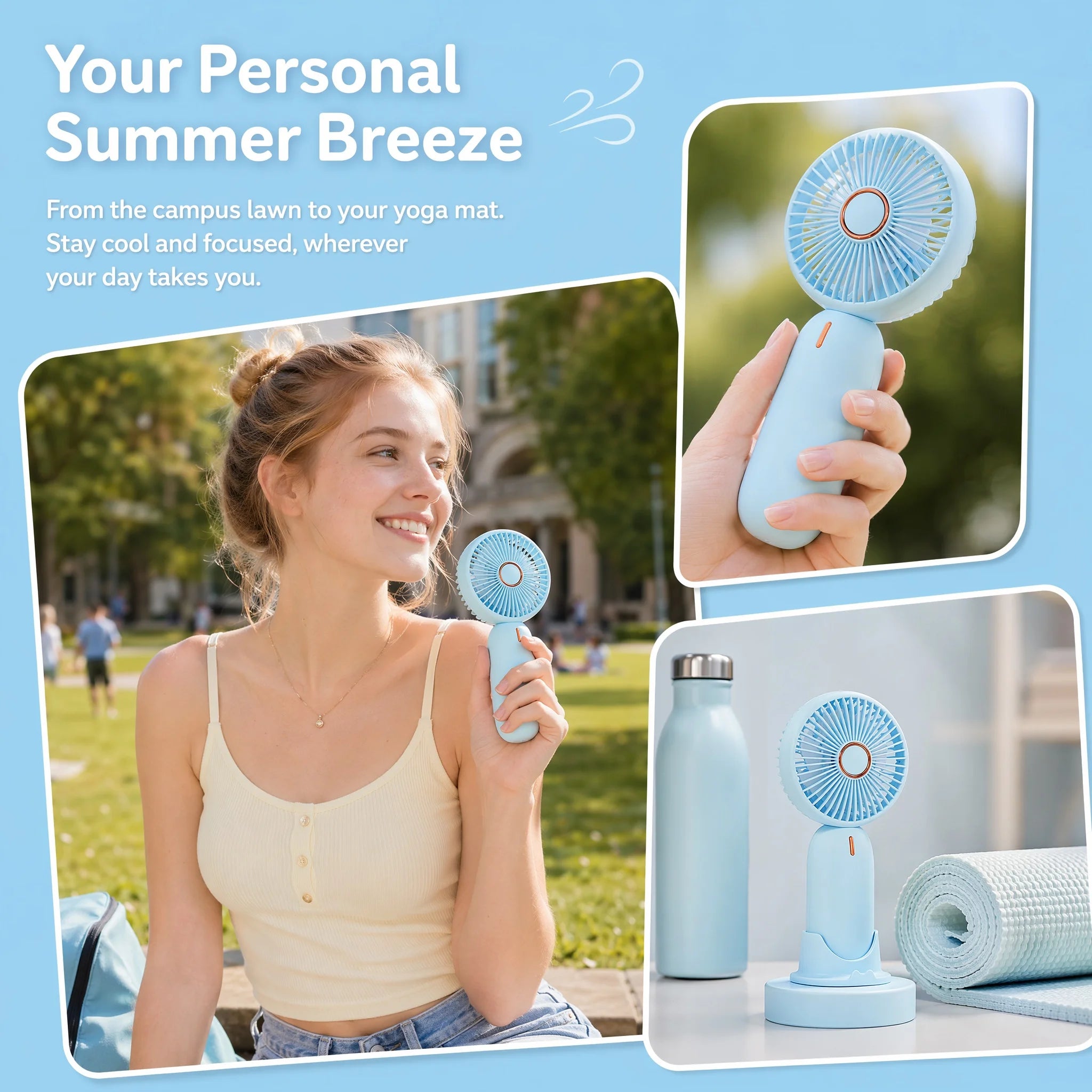 "AeroPocket™ - USB-C Rechargeable Mini Hand Fan"