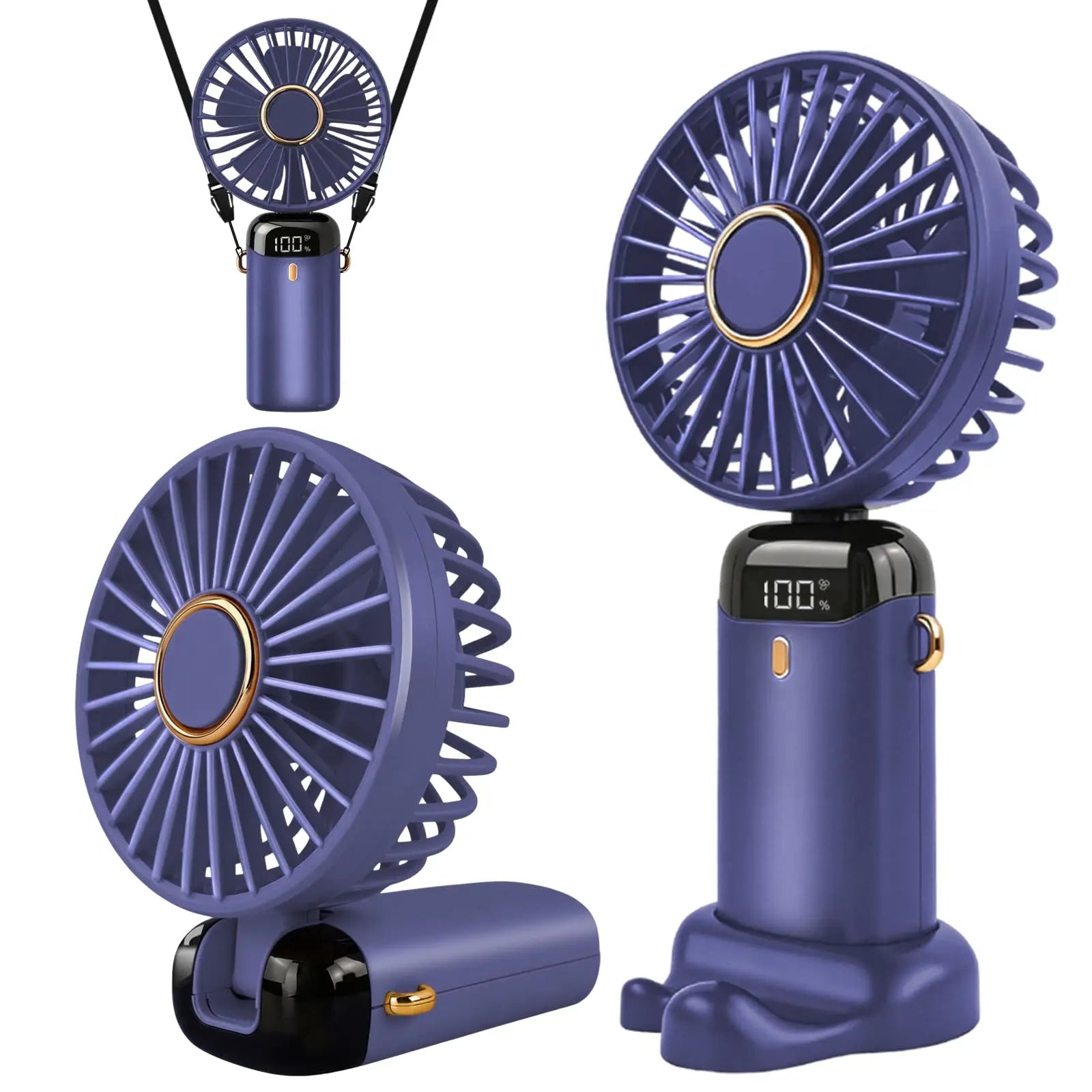"AeroPro™ - 5-Speed Rechargeable Desk & Handheld Fan"