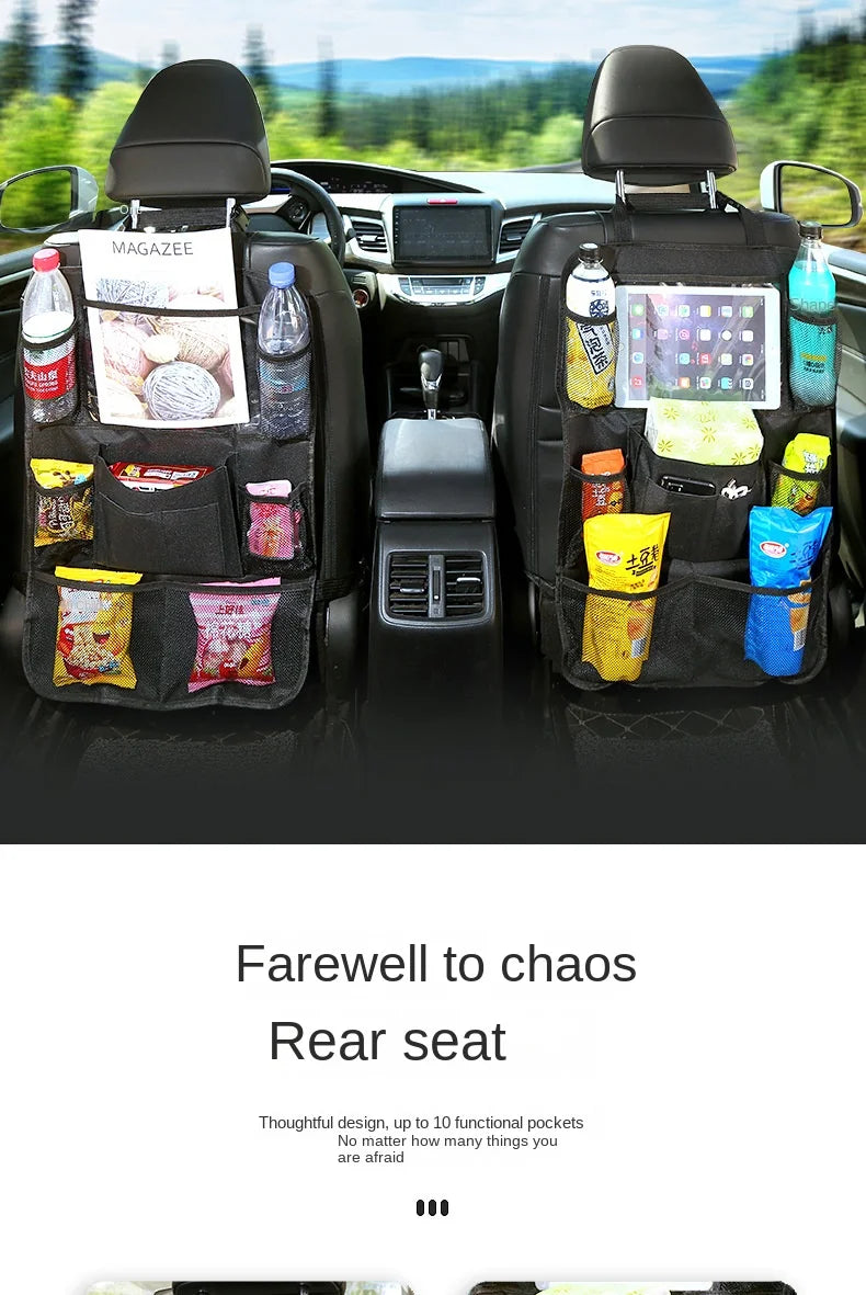AeroPack™ Backseat Organizer & Tablet Holder or Aerofinds Multi-Pocket Car Seat Protector