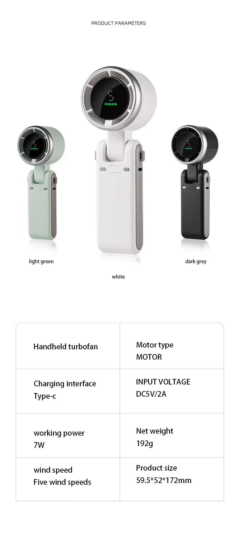 "AeroBlast™ - High-Speed Digital Display Turbo Fan"