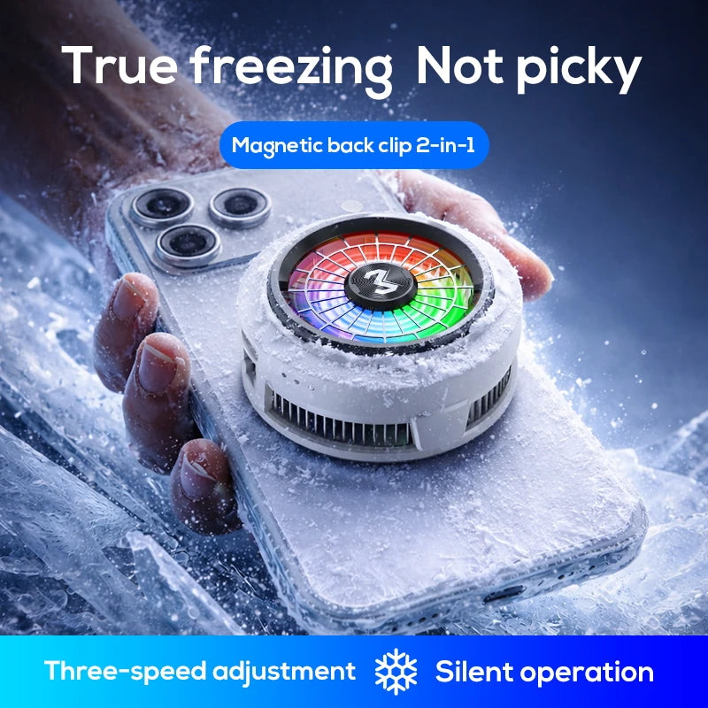 "AeroFreeze™ - Magnetic RGB Semiconductor Phone Cooler"
 
