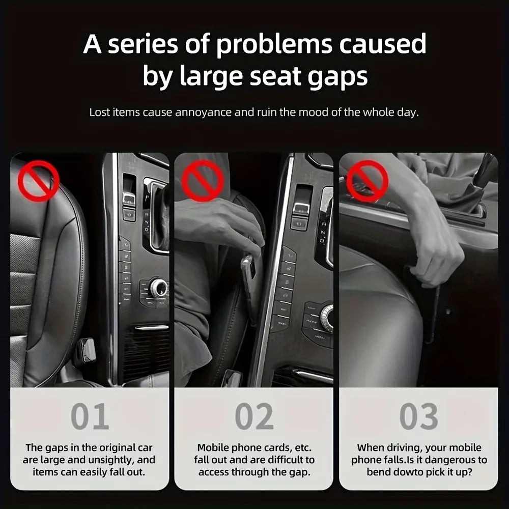 AeroFill™ Car Seat Gap Organizer or Aerofinds Leather Seat Gap Filler