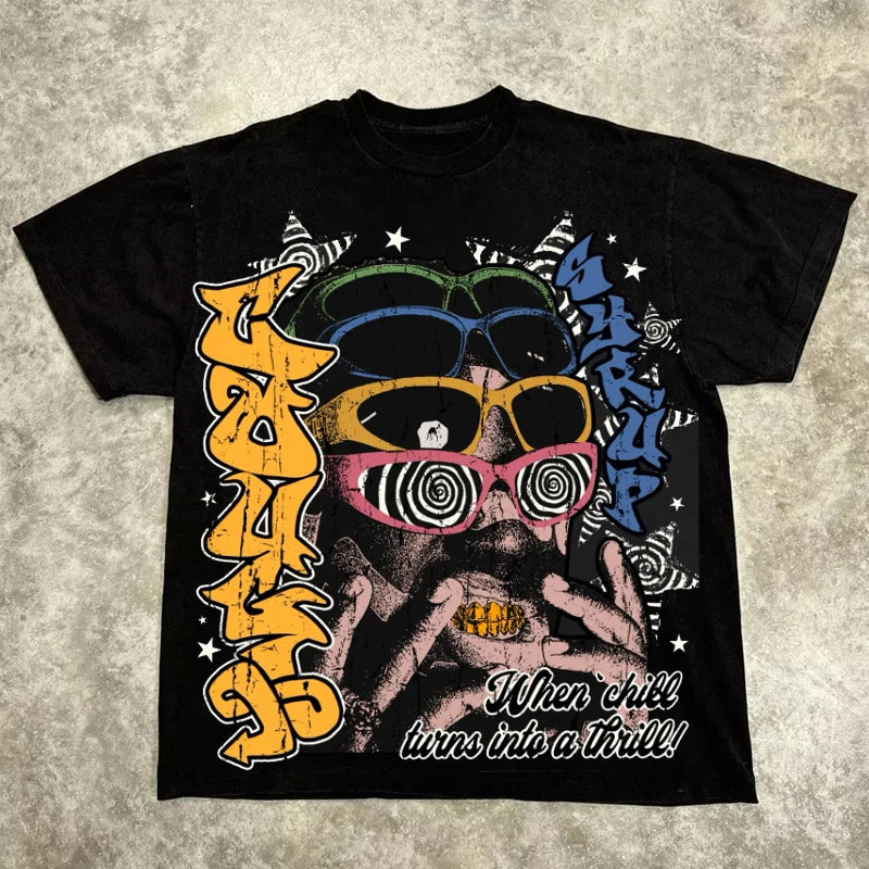 "Vintage Oversized Streetwear Graphic Tee"