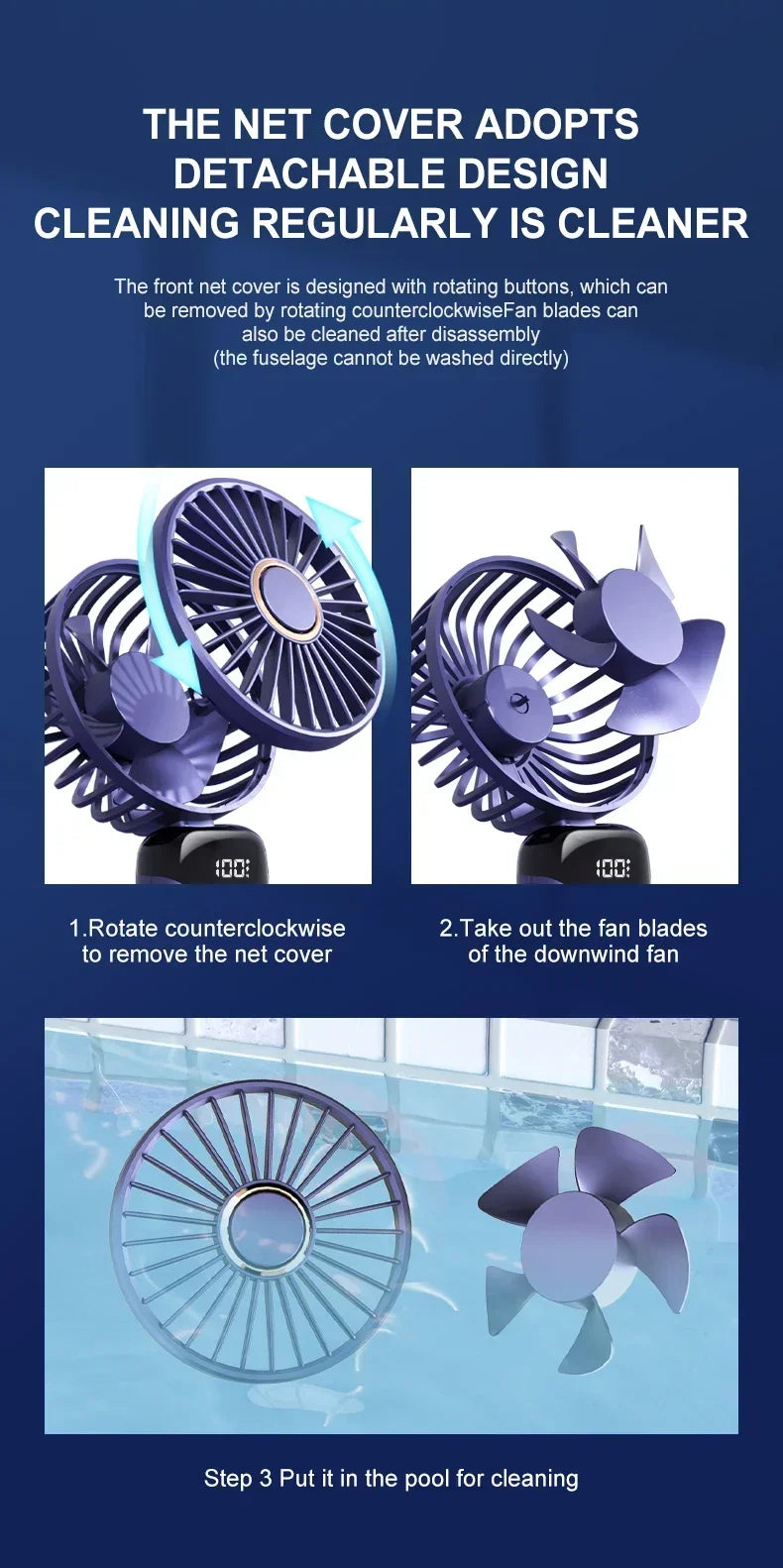 "AeroCool Neck & Desk™ - 5-Speed Foldable Mini Fan"