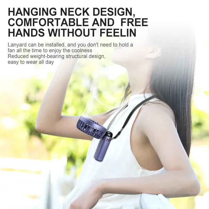 "AeroCool Neck & Desk™ - 5-Speed Foldable Mini Fan"