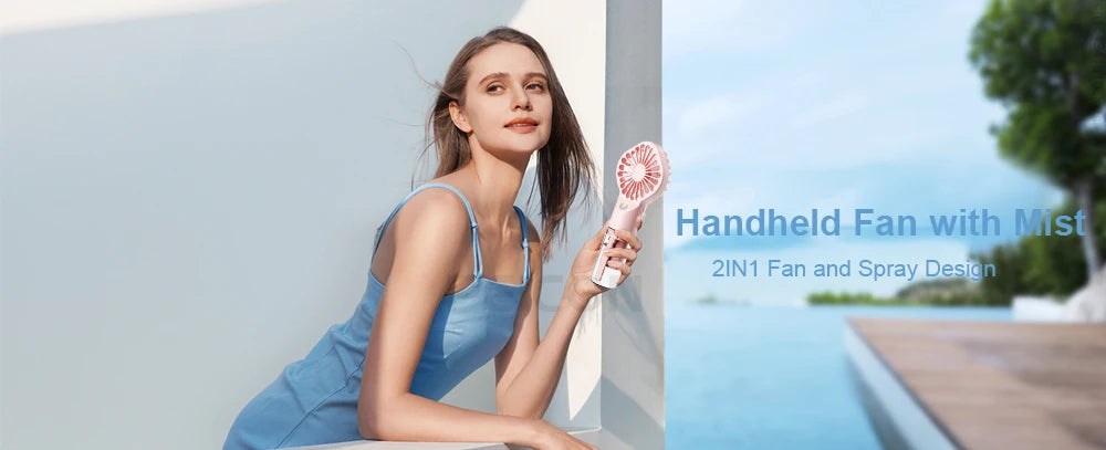 "AeroMist™ - Portable USB Water Humidifier Hand Fan"