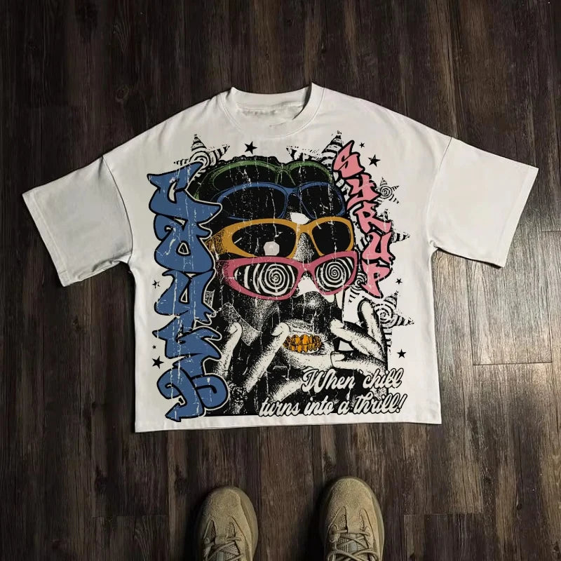 "Vintage Oversized Streetwear Graphic Tee"