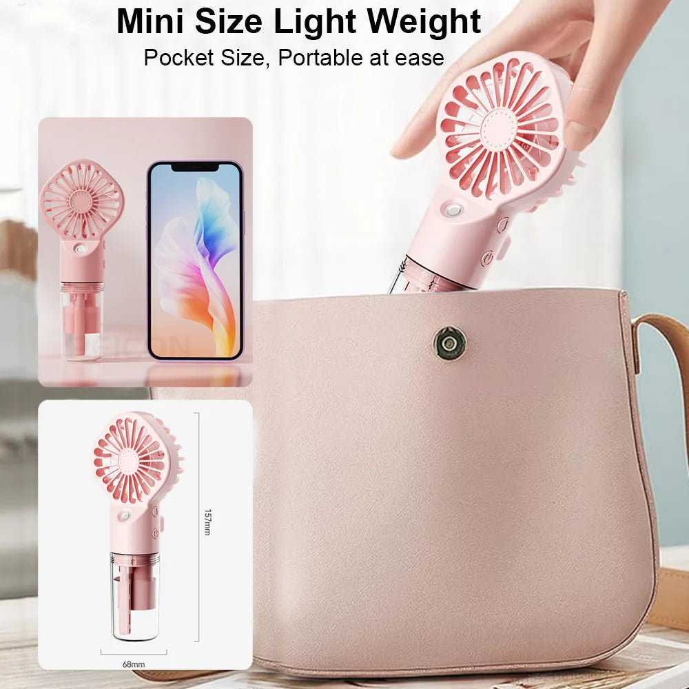 "AeroMist™ - Portable USB Water Humidifier Hand Fan"