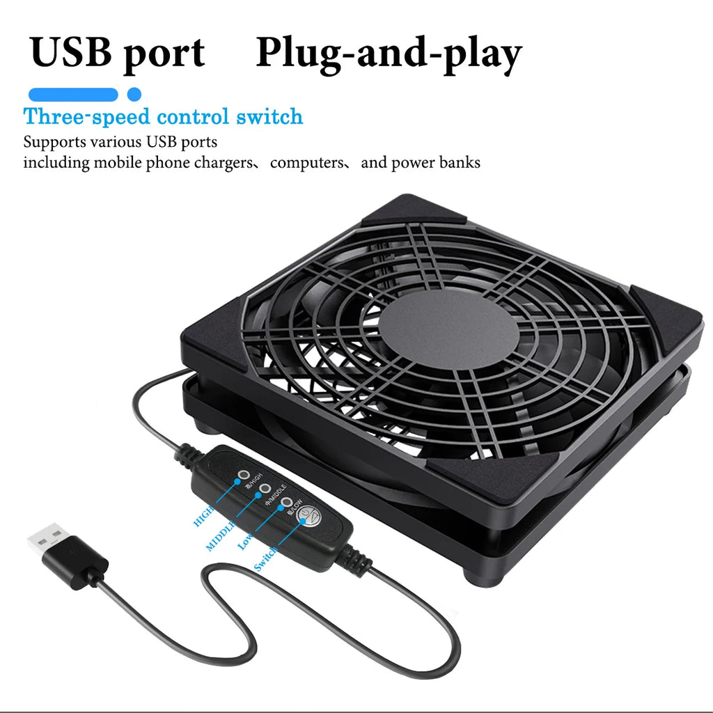 "AeroFlow™ - 3-Speed Silent USB Desktop Fan"