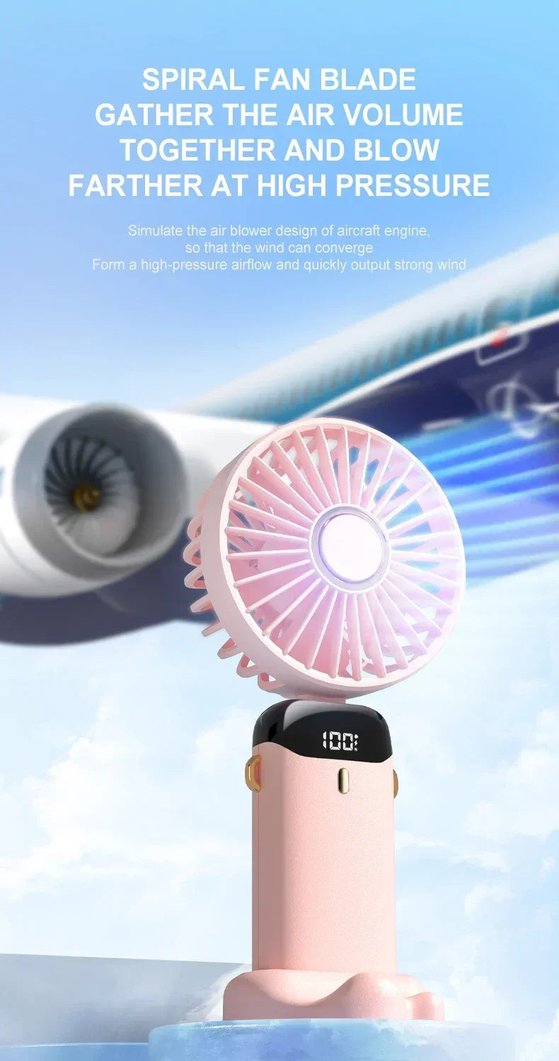 "AeroCool Neck & Desk™ - 5-Speed Foldable Mini Fan"