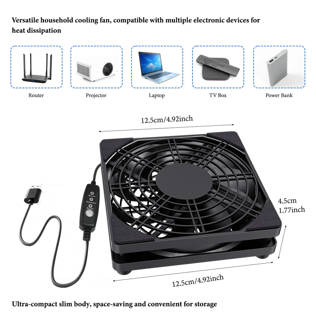 "AeroFlow™ - 3-Speed Silent USB Desktop Fan"