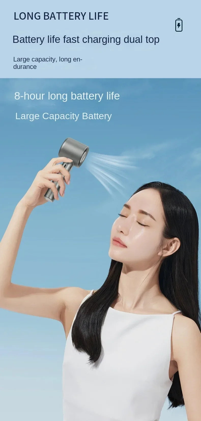 "AeroBlast™ - 120-Speed Bladeless Handheld Fan"