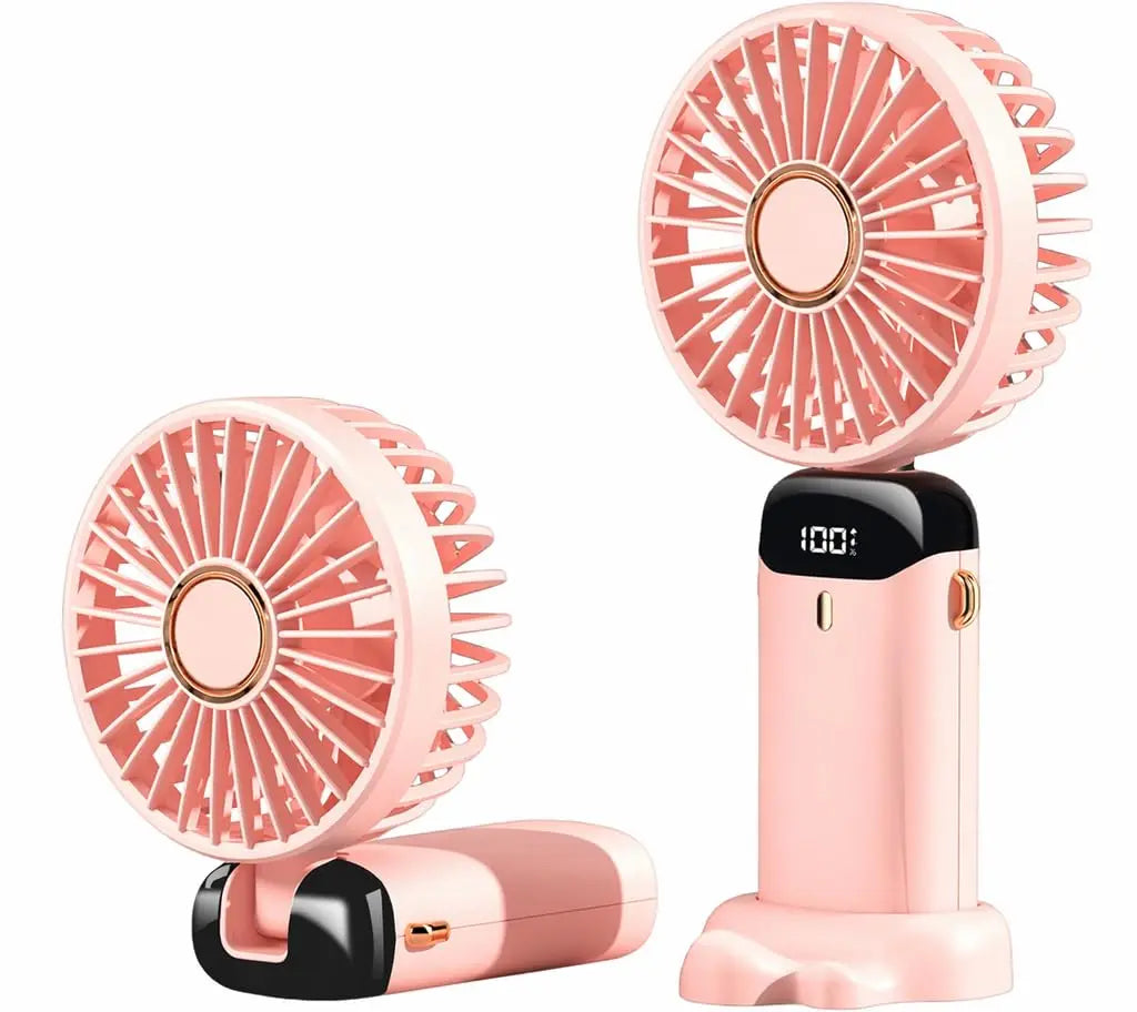 "AeroPro™ - 5-Speed Rechargeable Desk & Handheld Fan"