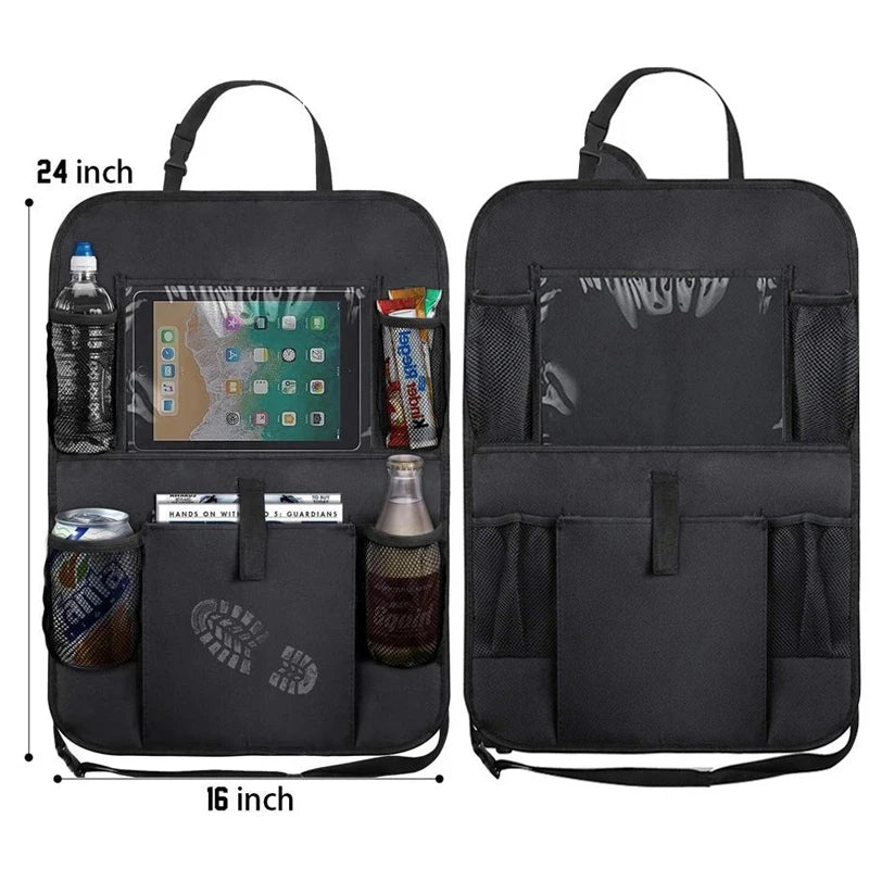 AeroPack™ Backseat Organizer & Tablet Holder or Aerofinds Multi-Pocket Car Seat Protector