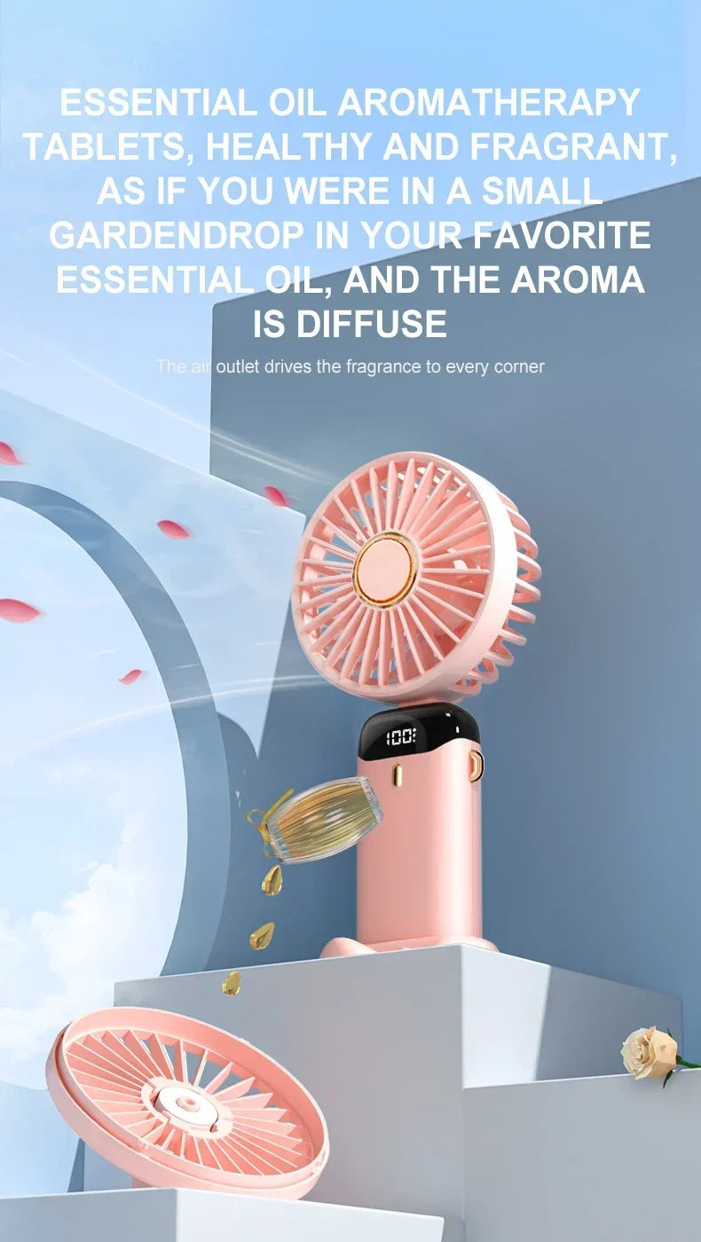"AeroCool Neck & Desk™ - 5-Speed Foldable Mini Fan"