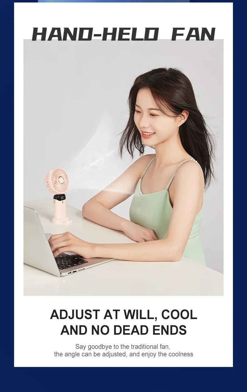 "AeroCool Neck & Desk™ - 5-Speed Foldable Mini Fan"