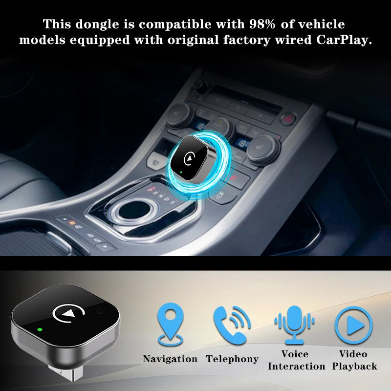 AeroCast™ Wireless CarPlay Adapter or Aerofinds Plug & Play Wireless CarPlay Dongle