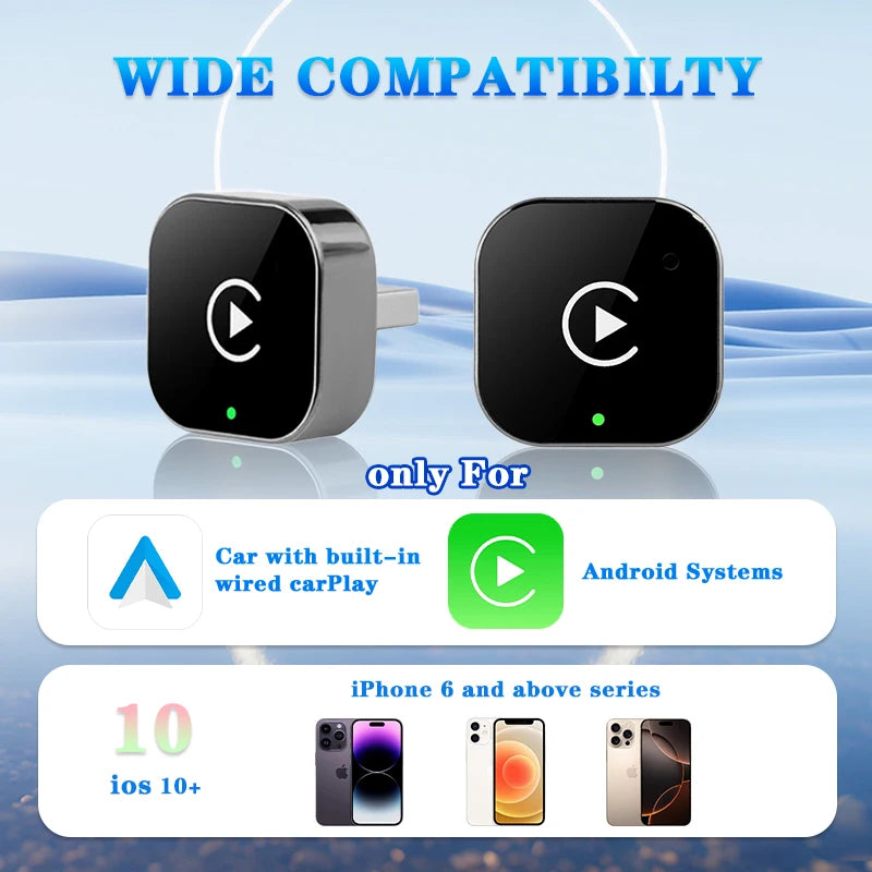 AeroCast™ Wireless CarPlay Adapter or Aerofinds Plug & Play Wireless CarPlay Dongle