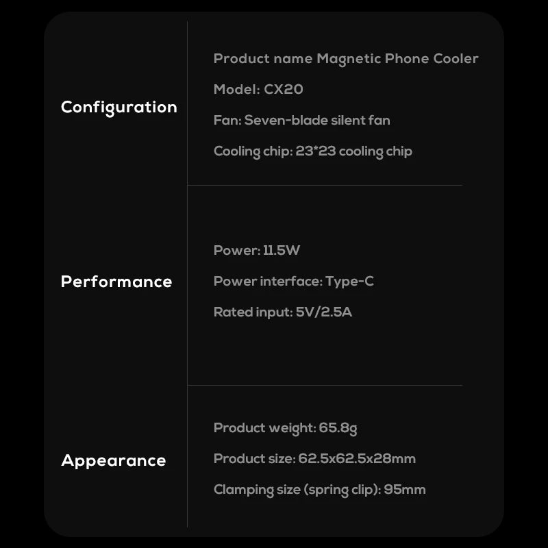 "AeroFreeze™ - Magnetic RGB Semiconductor Phone Cooler"
 